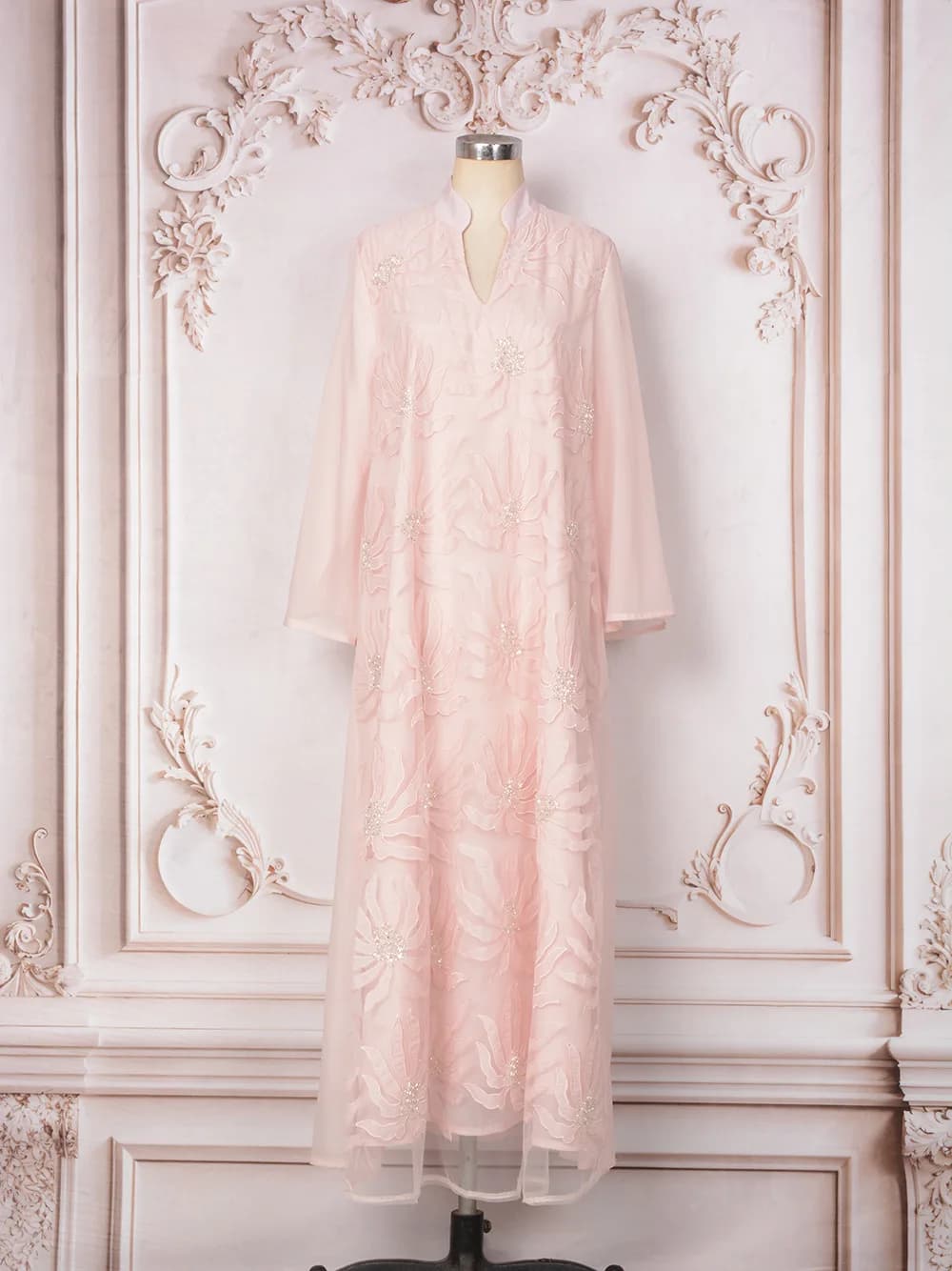 Robe de luxe musulmane du Moyen-Orient pour femmes, Abaya perlée arabe pour l'Aïd, Jalabiya de fête 