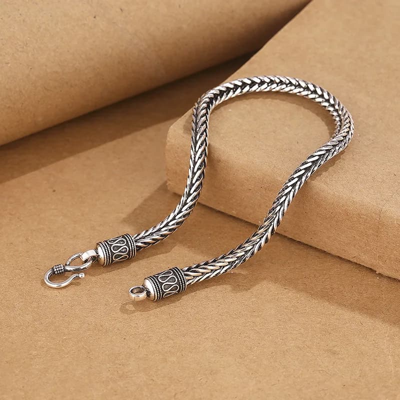 Bracelet en argent Sterling 925, chaîne Vintage pour hommes et femmes, bijoux de luxe de mariage, fi