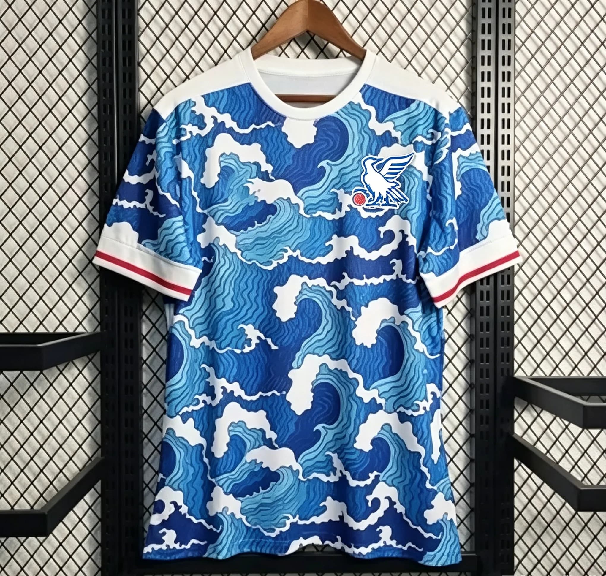 Maillot de supporter Vintage Ukiyo-e Ocean Wave Crystal Palace, respirant et à séchage rapide