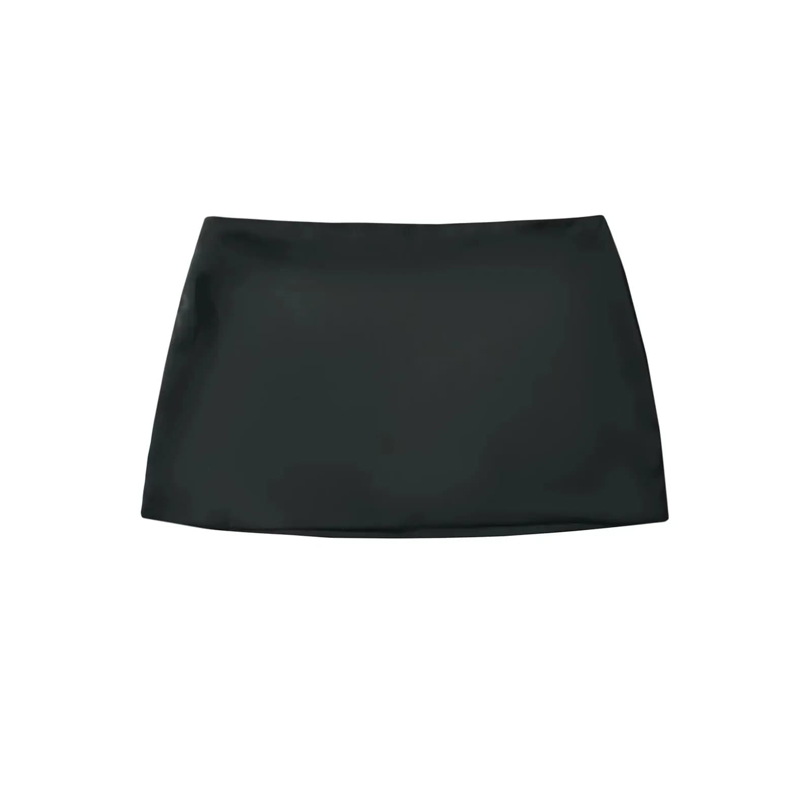 Mini-jupe pantalon femme effet satin mat, petite jupe mi-longue en satin de soie rafraîchissant pour