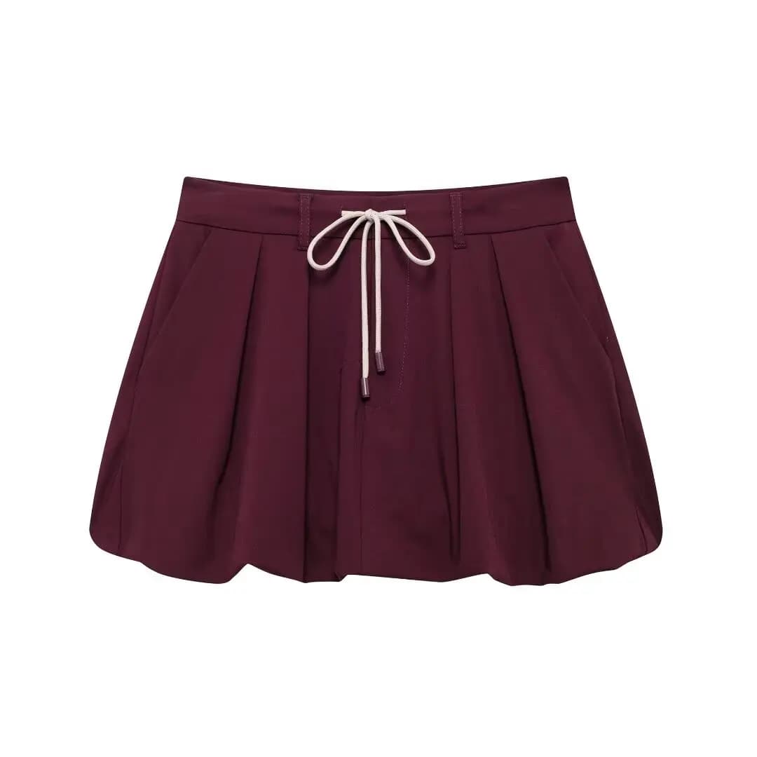 MUJER 2025 ballon Mini jupe femmes plissé taille moyenne jupes pour femmes automne jupes courtes fem