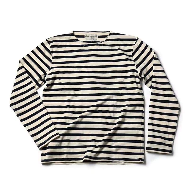 Bronson Sailor's Chemise rayée Vintage Mode Breton Col bateau T-shirt à manches longues