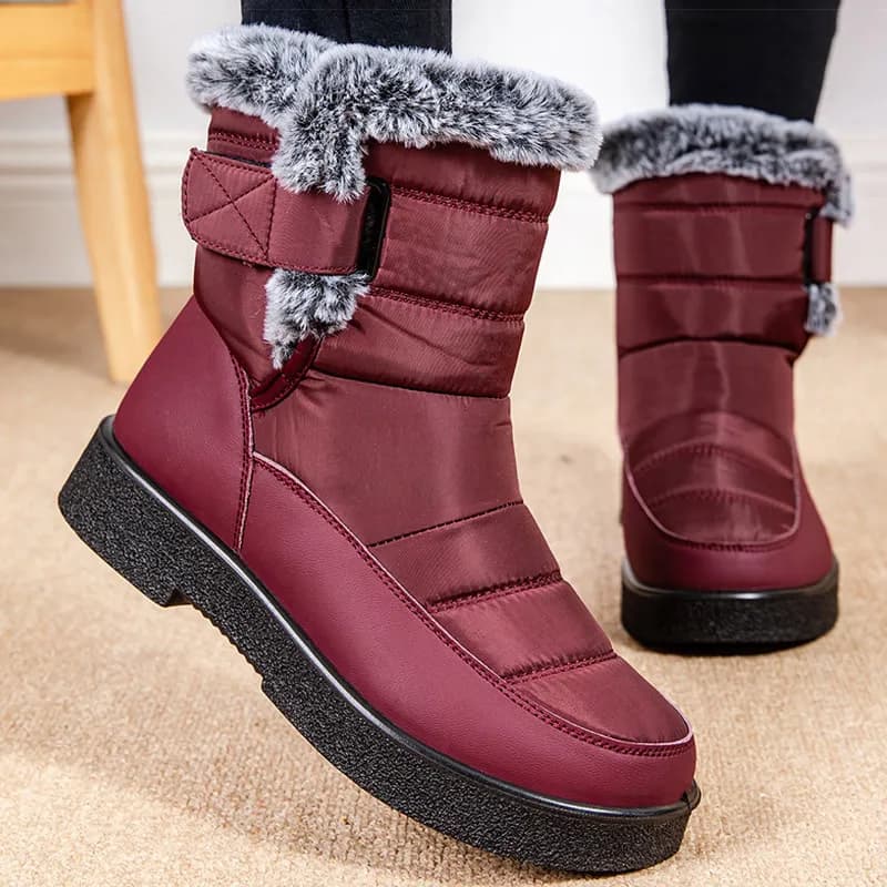 Bottes femme 2025 nouvelles bottes de fourrure imperméables pour chaussures d'hiver femme bottes de 