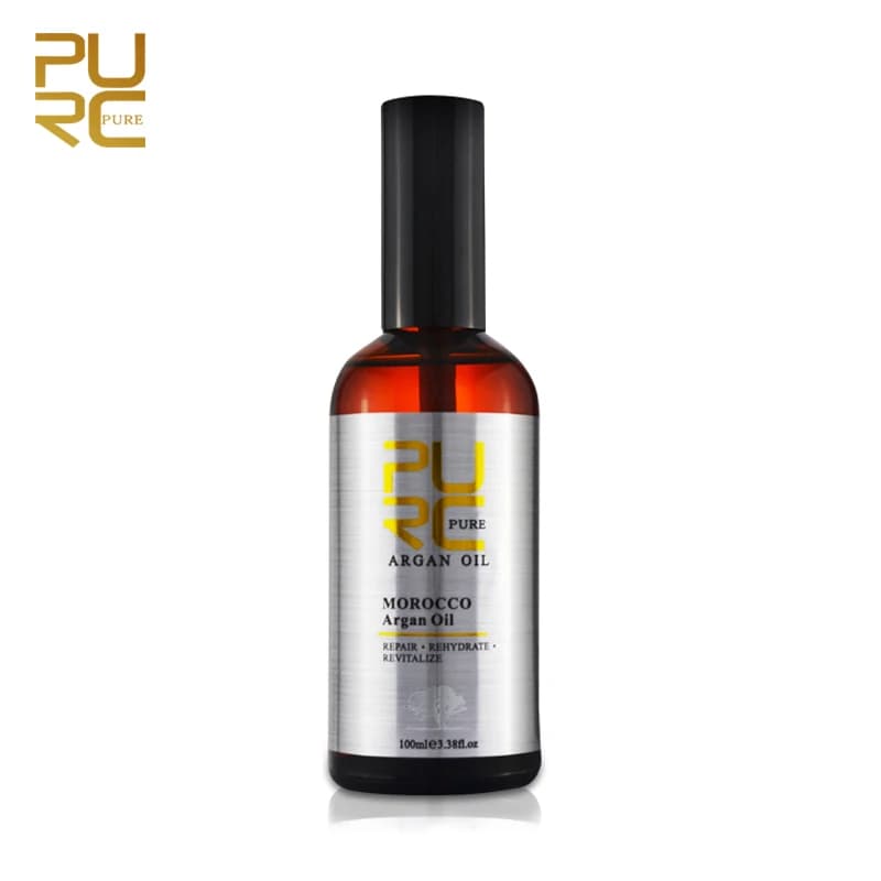 PURC-Huile d'argan marocaine pour cheveux, anti-frisottis, réparation des dommages, sérum lissant, h