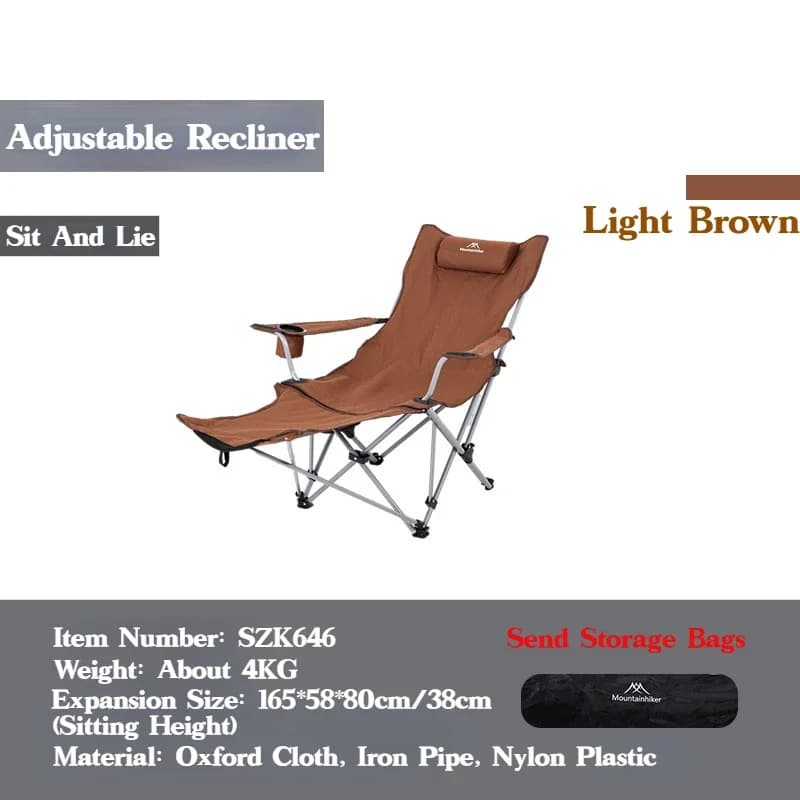 MOUNTAINHIKER chaise longue pliante extérieure Portable Camping ultraléger chaise arrière directeur 