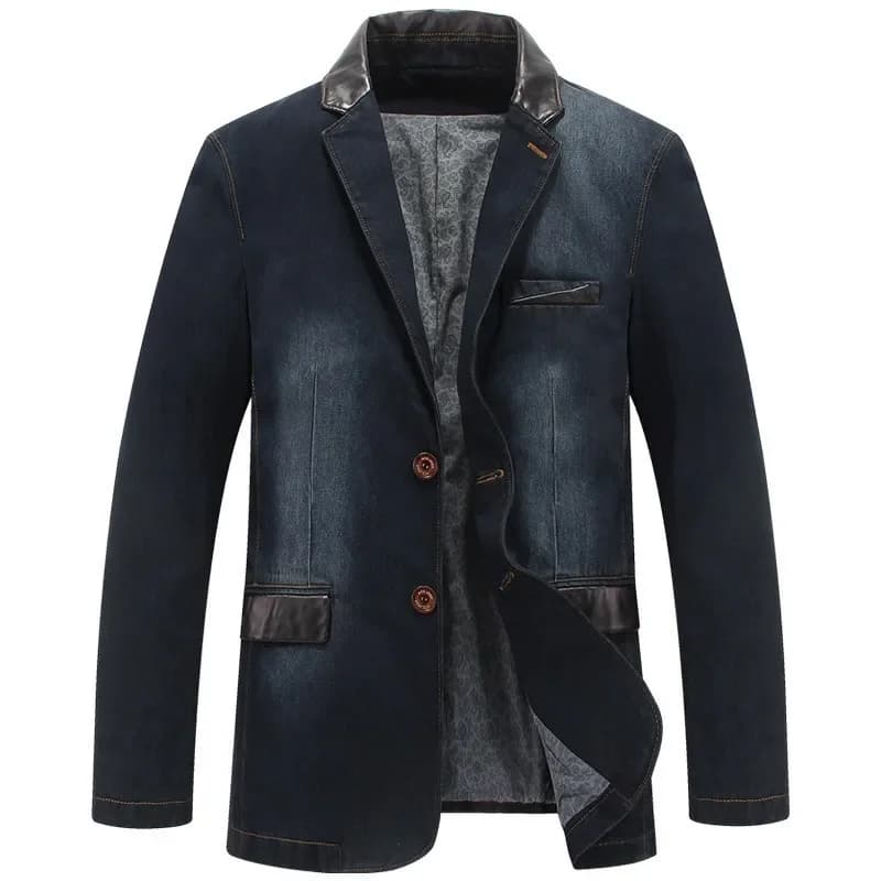 Veste en jean 2021 coton pour homme, manteau Long et décontracté, coupe-vent de haute qualité, à la 