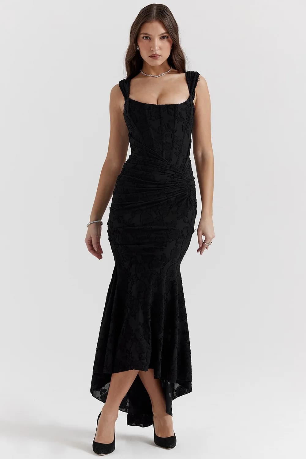 Robe longue queue de poisson sexy et tendance pour femme, modèle été très populaire, avec détails en