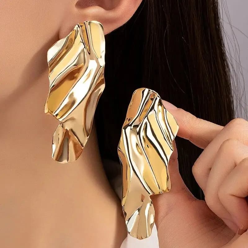 Boucles d'oreilles longues suspendues exagérées pour femmes, grandes boucles d'oreilles torsadées en