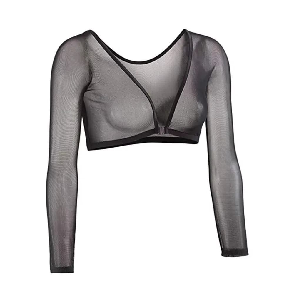 Maillot de corps élégant à manches longues, bouton avant des deux côtés, chemise à bras sans couture