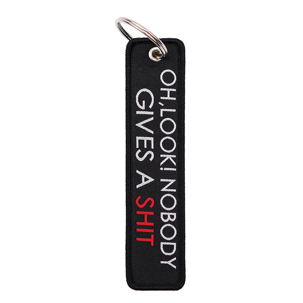 Citation Phrase Paroles Broderie Porte-clés Noir Porte-clés Pour Voitures Sac À Dos Chaveiro Porte-c