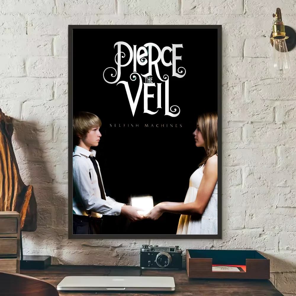P-Pierce The Veil Band affiche HD art collant mur étanche maison salon chambre bar décoration esthét