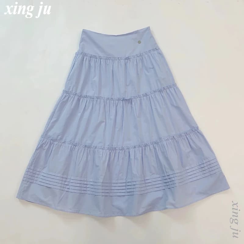 Kpop chanteur Jennie taille haute tempérament plissé gâteau jupe femmes Jazz danse Costume scène Fes