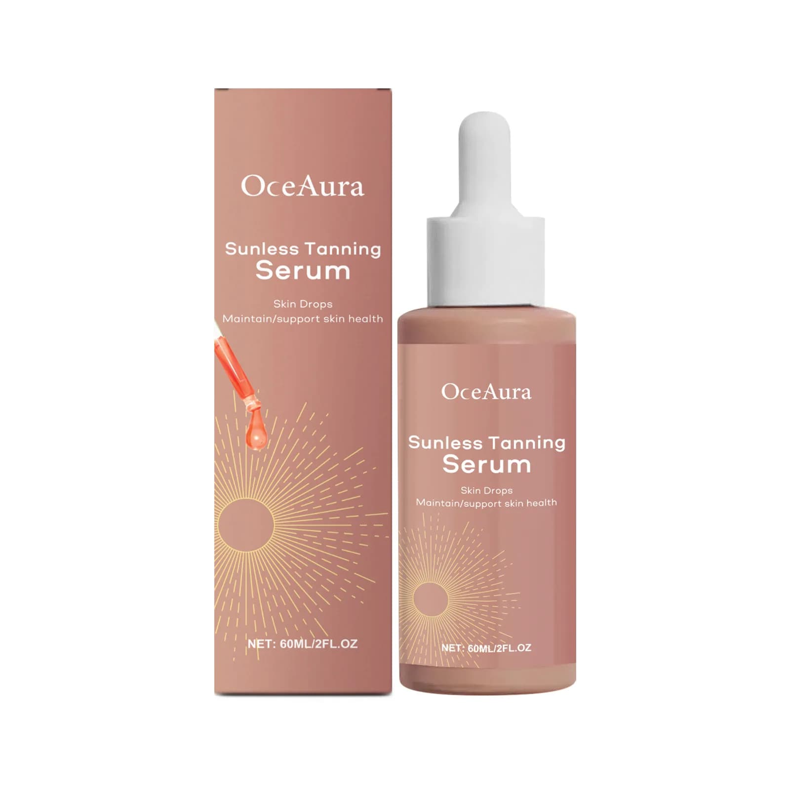 Essence de bronzage sans soleil à base de plantes, absorbe la lumière du soleil durable, peau nature