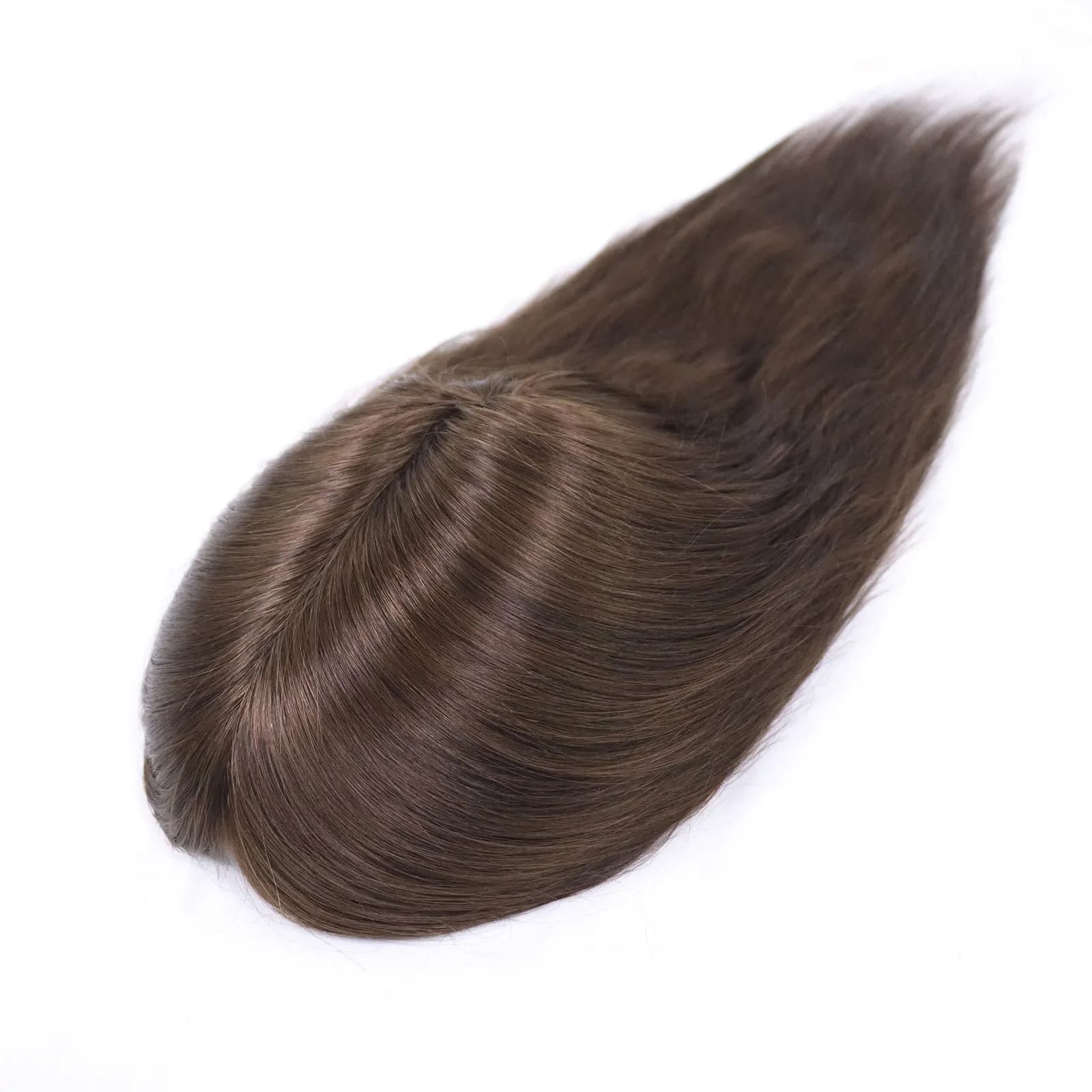 Prothèse capillaire pour hommes à cheveux longs de 12, 14 et 16 pouces, système Q6 en dentelle et PU