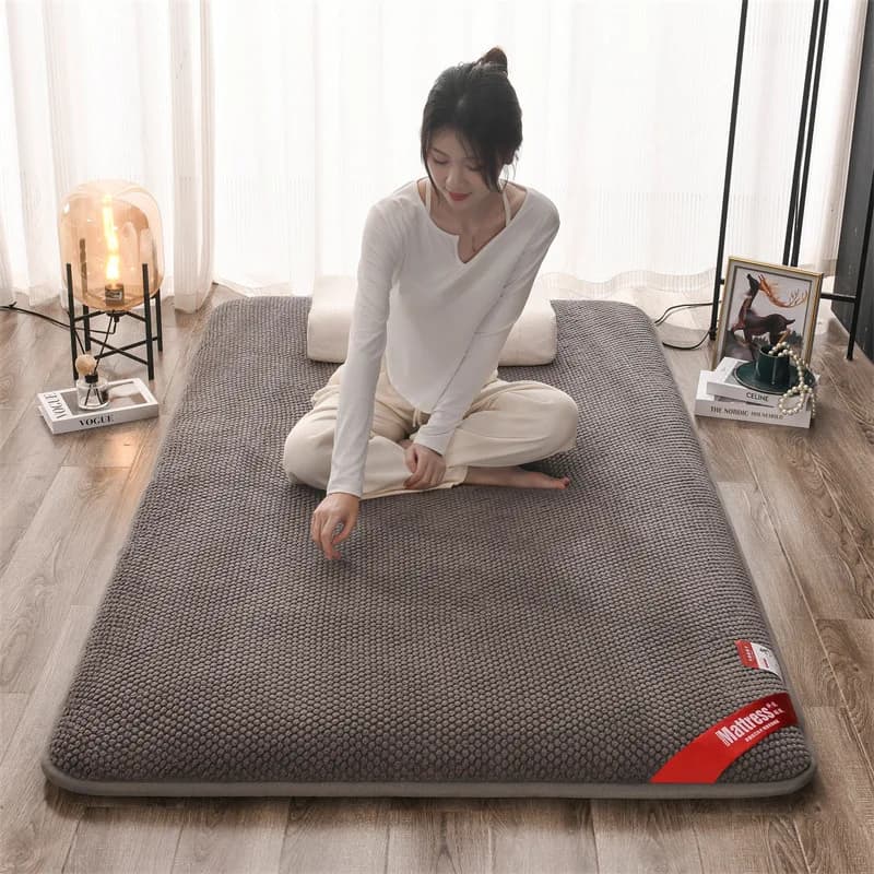 Matelas épais pliable japonais, tapis de Tatami épais enroulable, matelas de lit matelassé pour chai