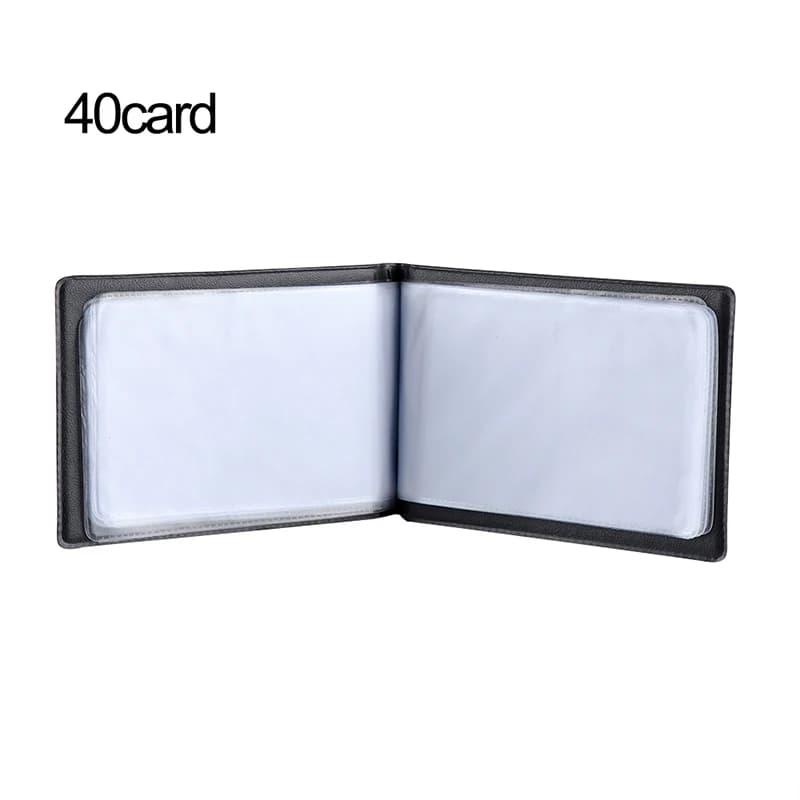 40/120 ID porte-carte de crédit cartes en cuir livre étui grande capacité cartes de visite organisat
