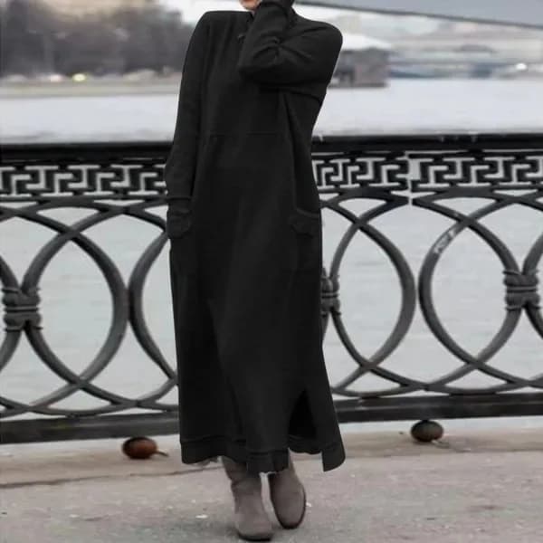 Vêtements pour femmes, nouveau Style d'automne, jupe longue en dentelle tricotée, ample, sweat-shirt