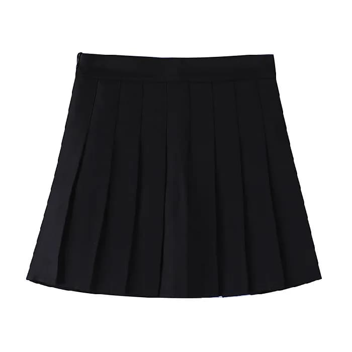 Jupe d'été Y2K Kpop pour femmes (avec pantalon de sécurité + fermeture éclair + bouton), jupes pliss
