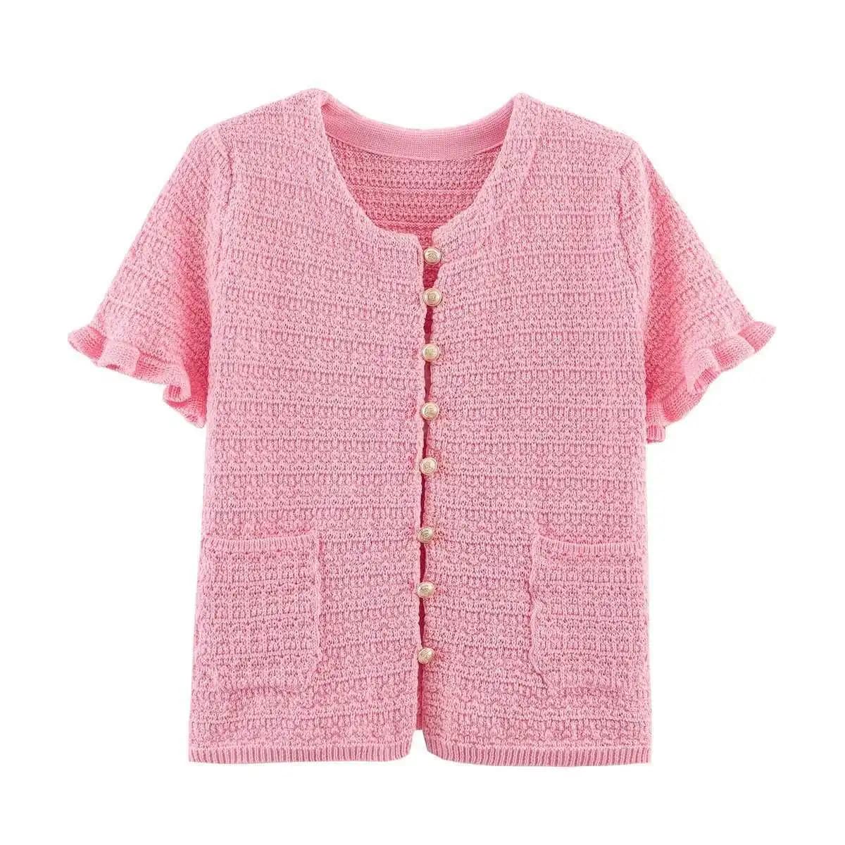 Ensemble jupe et haut tricoté superposé à col semi-ronde, tendance, pour femme, style décontracté d'