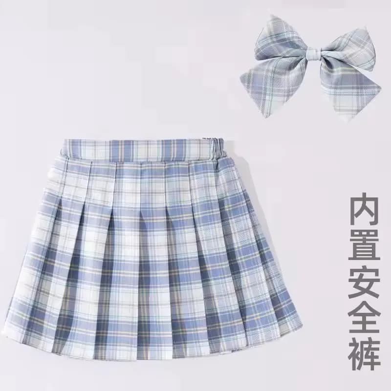 Jupe à carreaux pour adolescentes, vêtements de Style collégial, mode printemps-été pour enfants, ju