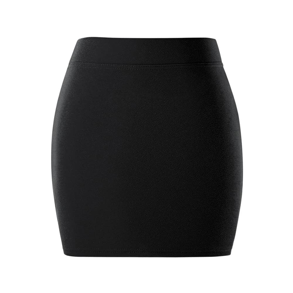 Été femmes jupe de base paquet jupe de hanche Mini jupes crayon élastiques bureau dame drapé mince a