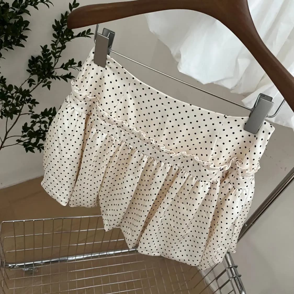 Vintage à pois femmes jupe 2025 Faldas Mujer mode doux coréen Jume taille haute été Saia tunique a-l