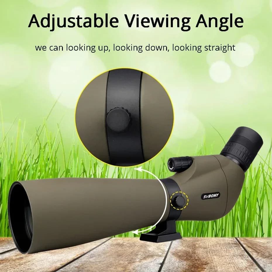 SVBONY SV401 Télescope d'Observation IPX6 Étanche 20-60x80mm Matériau de Support Tout Métal FMC Bak4