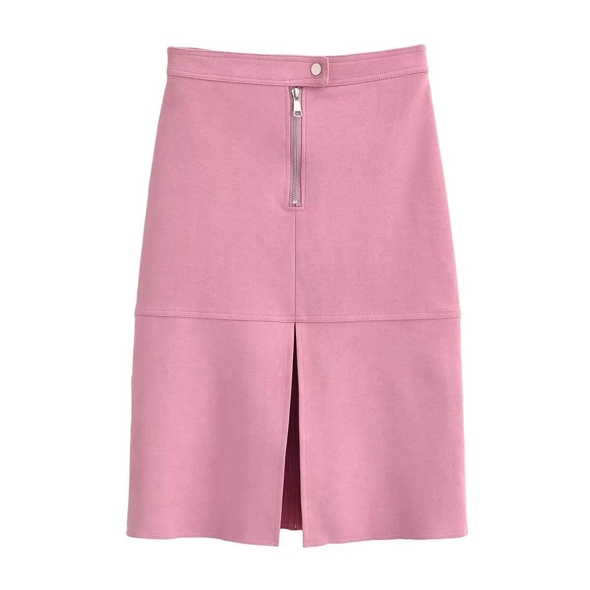 Ensemble jupe et veste courte asymétrique à fermeture éclair et ceinture pour femme HH, manches long