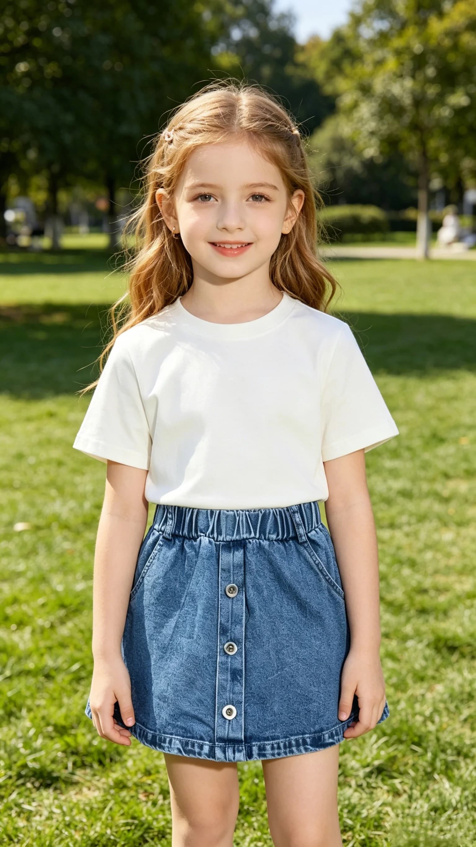 Nouvelle arrivée, jupe courte en denim souple à boutons devant pour bébé, jupe courte à taille élast
