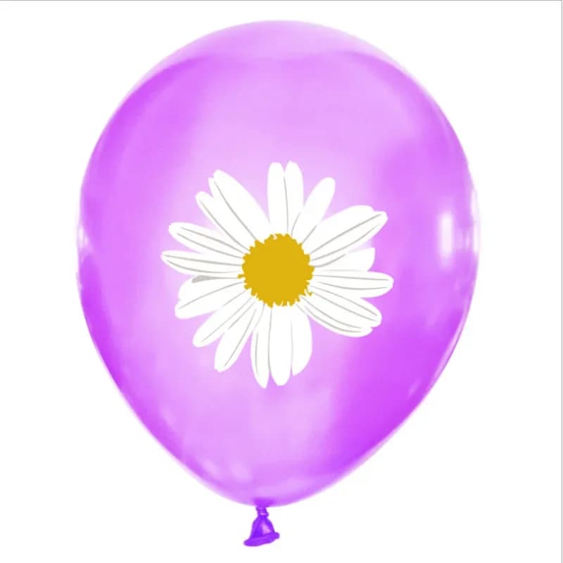 Ballon à paillettes pour fête de mariage, marguerite fraîche d'été, décoration de vacances d'anniver