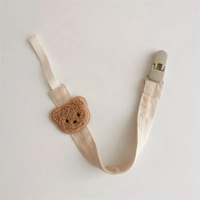 Mignon ours bébé sucette chaîne Clips supports Anti-chute chaîne dessin animé dentition Clips anneau
