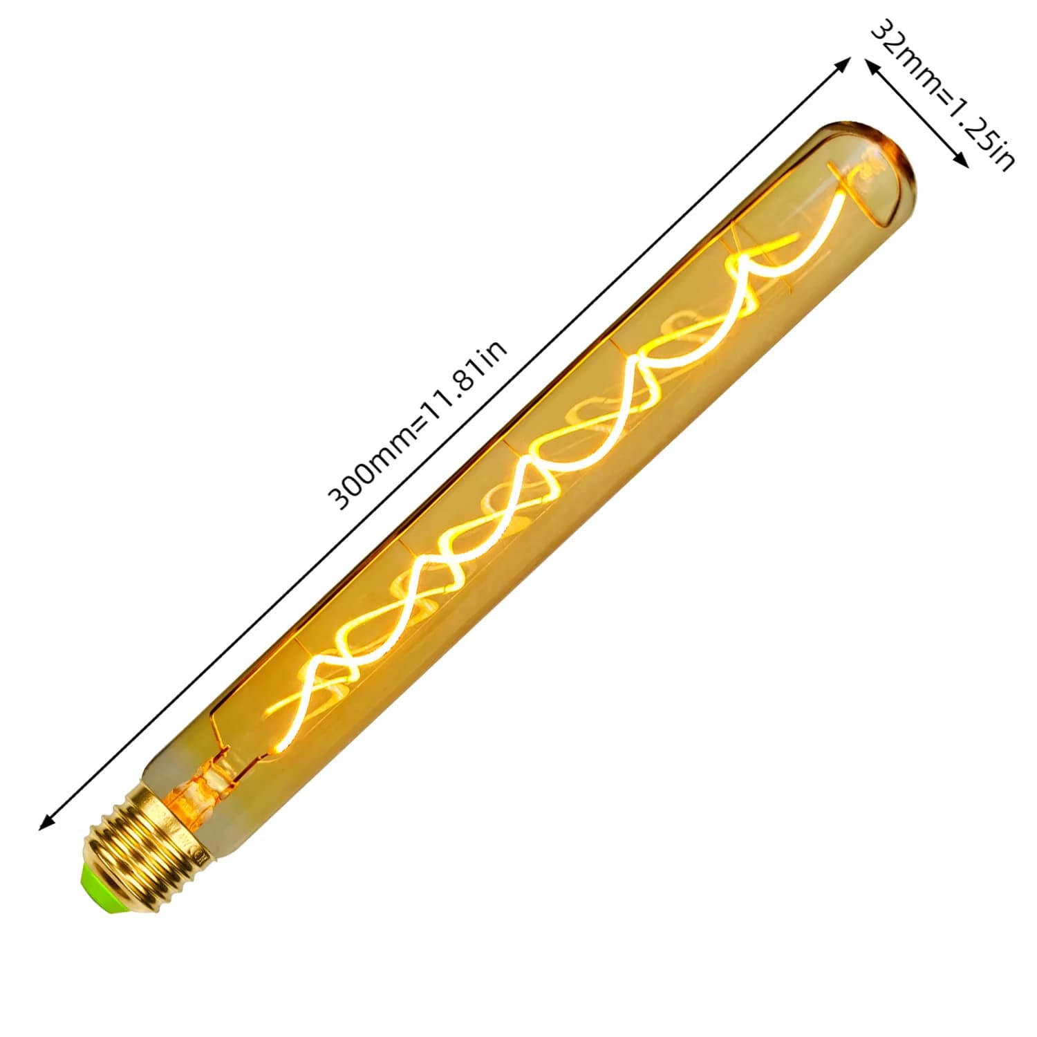 TIANFAN longue ampoule Led 300mm T32 Filament en spirale 4W Dimmable Edison ampoule spécialité ampou