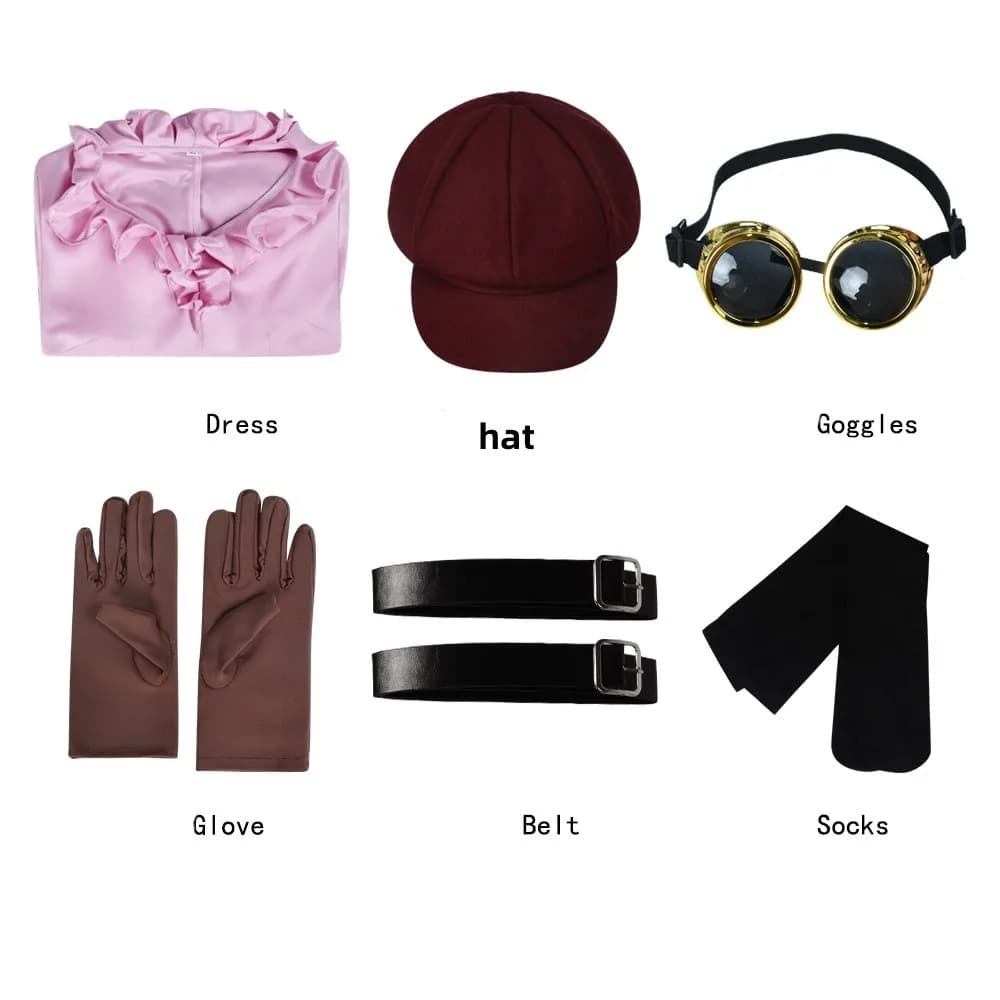 Costume de Cosplay Anime Koala rose, hauts à manches longues, jupe, uniforme, ceinture, femme adulte