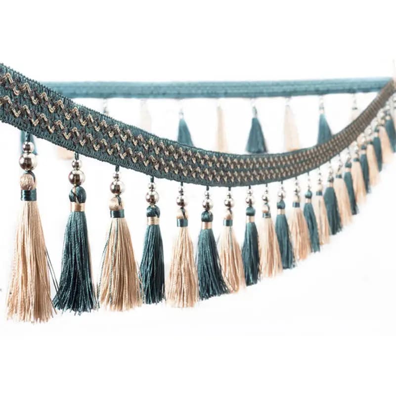 1M rideau gland perlé frange couture garniture tresse Boho rembourrage bricolage dentelle garniture 