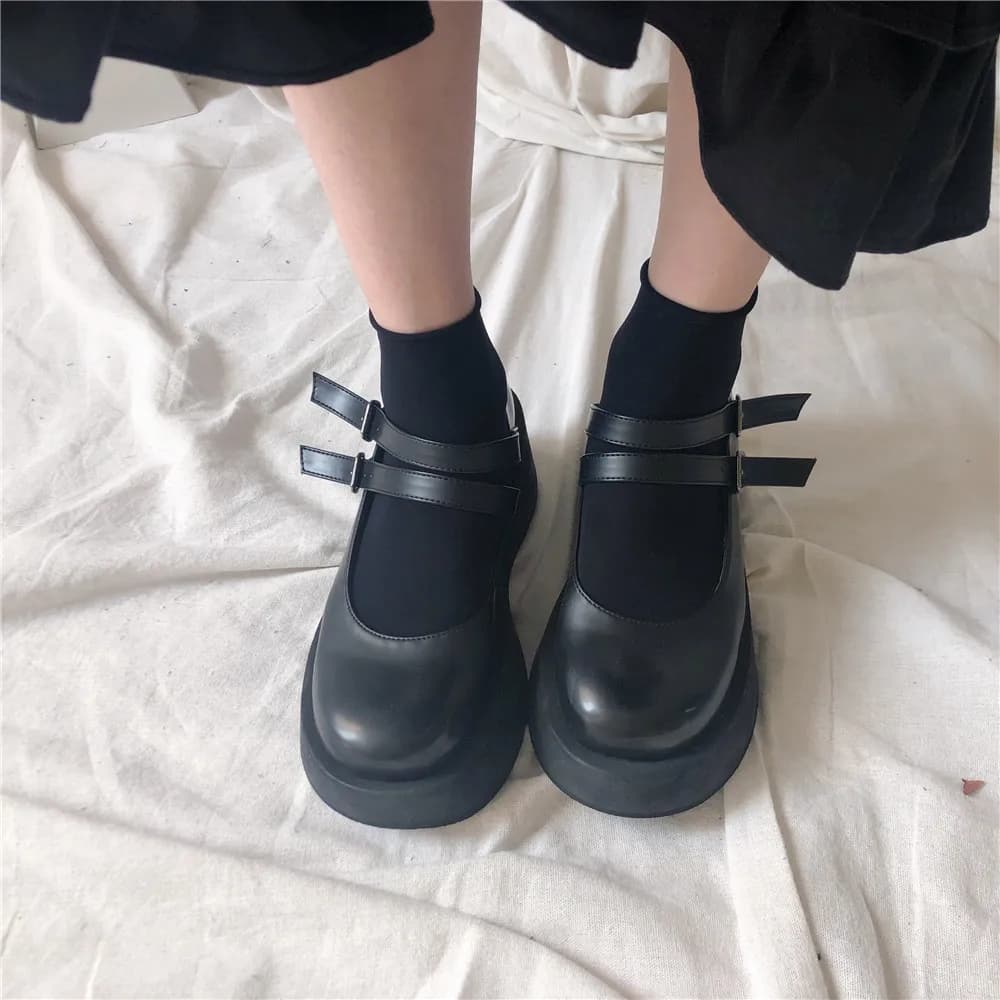 JK femmes noir blanc genou haute Lolita chaussettes dame filles sur le genou mignon longue chaussett