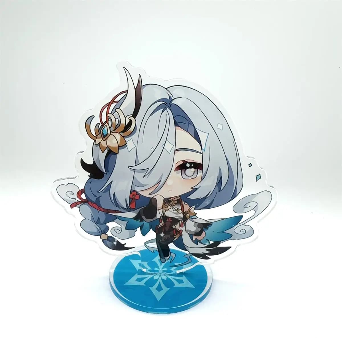 Figurine Anime Genshin Impact Zhongli Xiao Hutao – Support en Acrylique 10 cm – Décoration de Bureau
