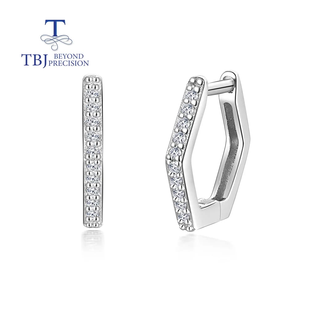 Boucles d'oreilles en argent 925 avec diamants pour femmes, design de mode, bijoux fins élégants, lu