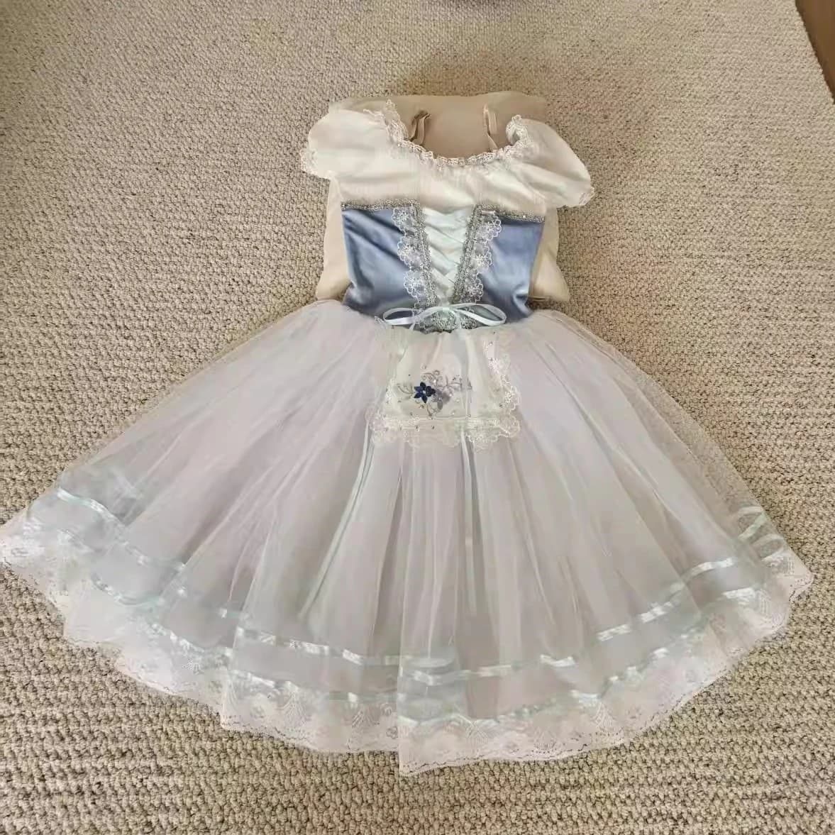 Robe de ballet romantique pour femmes et filles, robe de ballerine professionnelle, jupe tutu longue