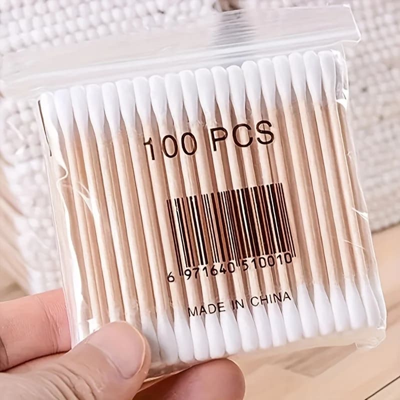 Coton-tige 100/500/1000/2000 unités-bâtons de bambou coton-tige pour oreilles-coton-coton épais Doub