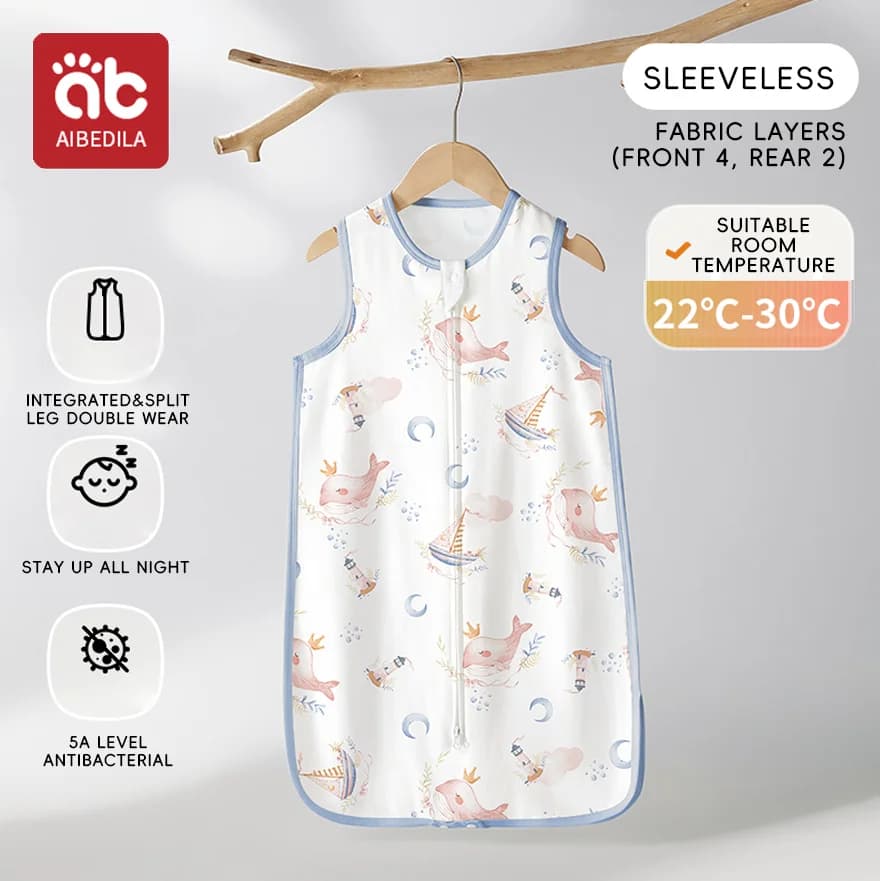 AIBEDILA ﻿ Gigoteuse Bébé Été en Soie et Coton de Bambou pour Enfants de 1 à 3 Ans – Couverture Resp