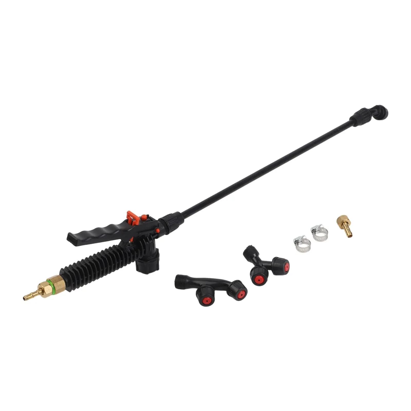 1 ensemble de pulvérisateur manuel à dos avec 3 buses, raccords en laiton de 1/4" et 3/8", accessoir