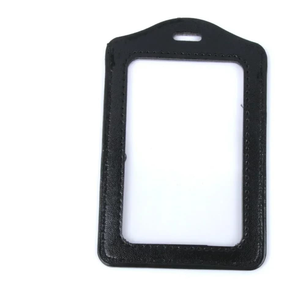 Porte-cartes en cuir PU pour hommes et femmes, étui transparent pour badge, porte-documents, porte-c