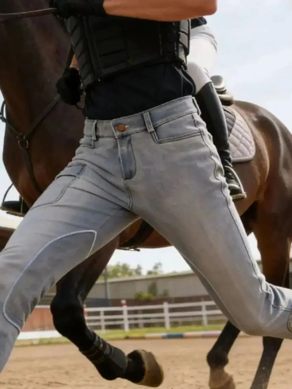 Jodhpurs pour hommes ; pantalons d'équitation extensibles et ajustés