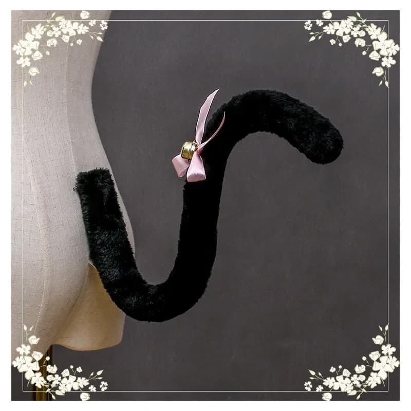 Accessoires de queue de chat en fourrure de renard, robe de paupières, costume d'anime, décor de fêt
