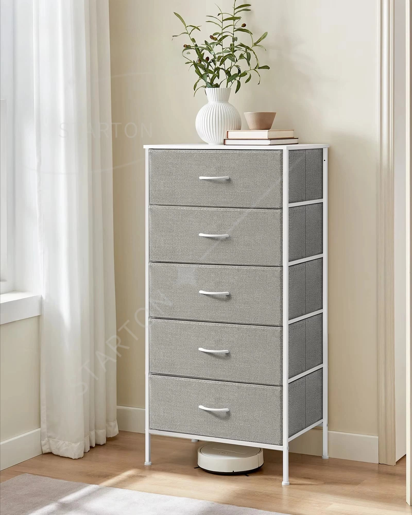 Unité de rangement personnalisable, commode bon marché, 5 tiroirs en tissu, tour de rangement, commo