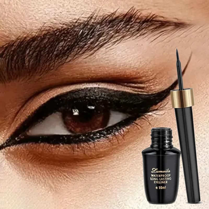 Stylo eye-liner liquide noir imperméable ultra-fin pour les yeux en gel à pointe dure longue durée