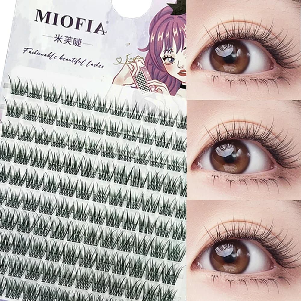 Faux cils queue de poisson de grande capacité, naturels, anime russe, cosplay, faux cils à grappe un