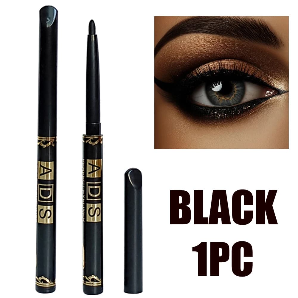 Crayons Eyeliner imperméables noirs et bruns, 2 pièces, anti-taches, longue durée et adaptés aux déb