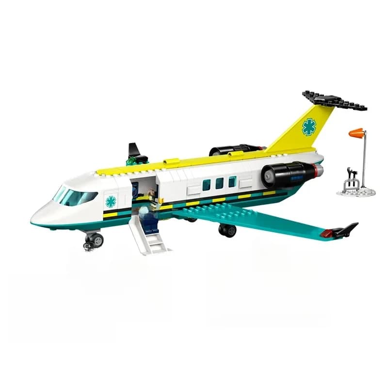 Avion d'ambulance aérienne d'urgence, avion d'aéroport City, 60465 blocs de construction, ensemble d