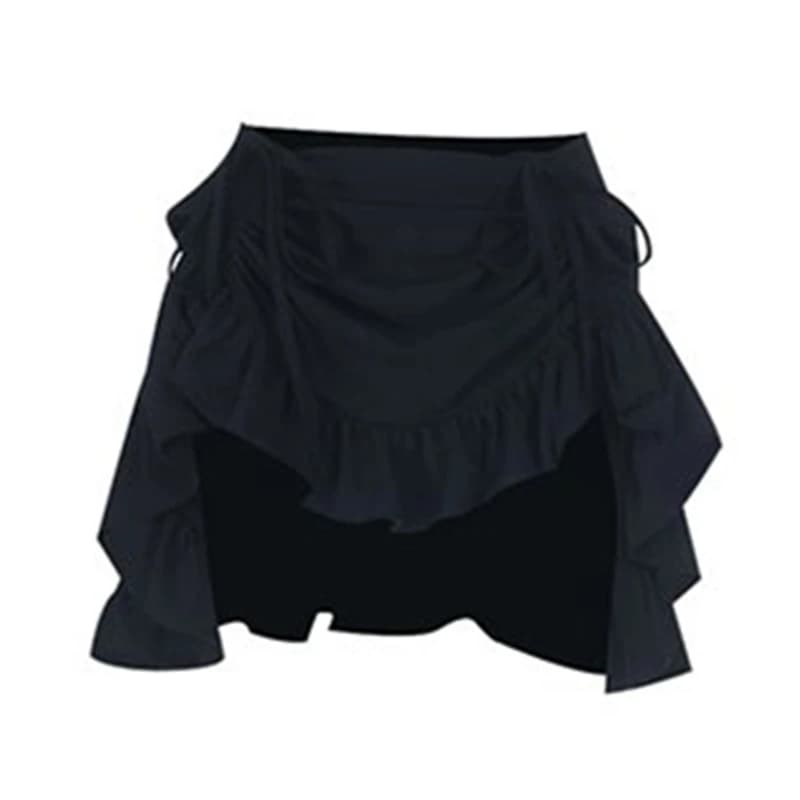 Mini-jupes gothiques noires taille haute pour femmes, nouvelle collection 2026, style Y2K, Harajuku,